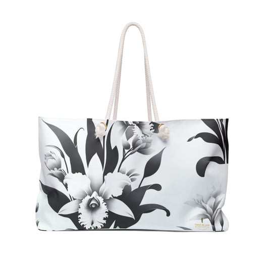 Colombian Orchid - Inspired Abstract Weekender / Beach Bag by Forest De Luna